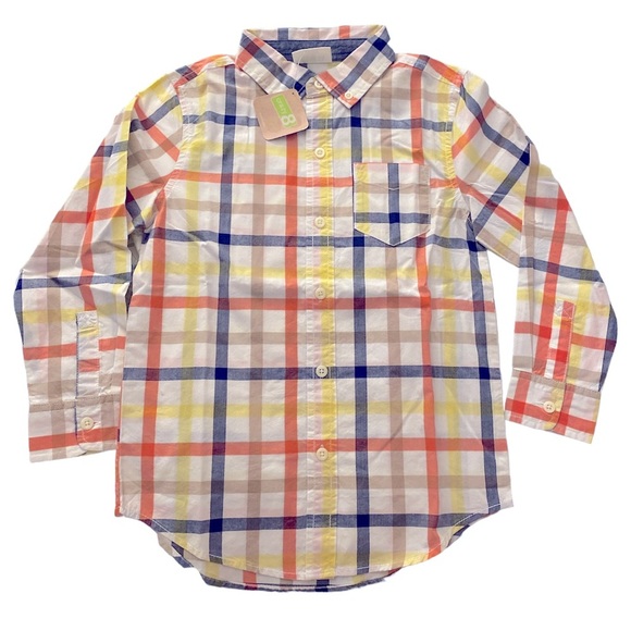 NWT Boys Crazy 8 Long Sleeve Button Down Size S 5/6 - Picture 1 of 6